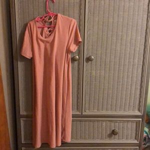 Light pink dress with lace back